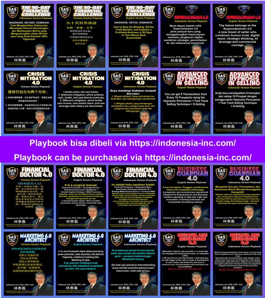 playbooks doctor Johanes Lim, solusi bisnis, profit bisnis, problem bisnis, Financial Doctor